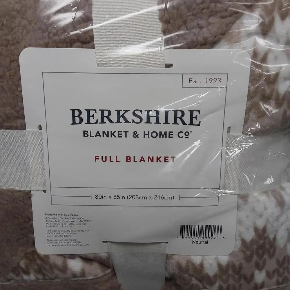 Cozy Reversible Sherpa Blanket | Full | Berkshire
